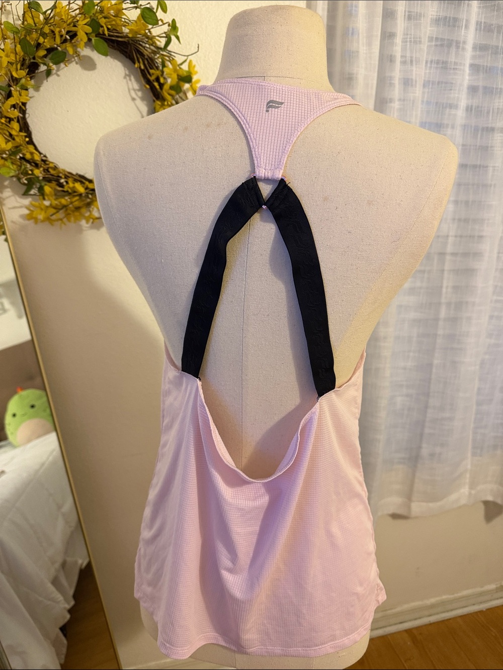 Fabletics Light Pink Waffle Racerback Tank - Picture 2 of 2